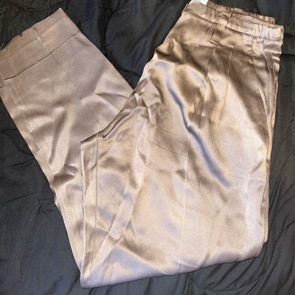 Brunello Cucinelli | Silk Trousers | Brown - Picture 5 of 8